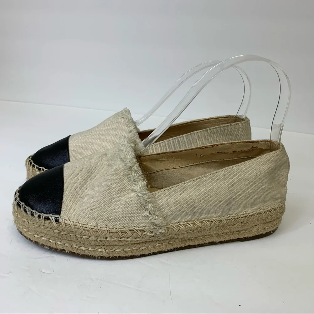 Schutz Cru & Black‎ Oakes Espadrilles Platforms
